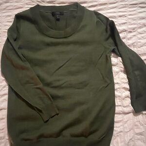 Women's J. Crew Merino Wool Tippi Sweater Size‎ Small Olive Green